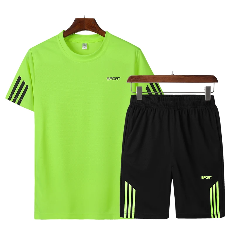 Bodybuilding Joggers T Shirt Men Shirt+short Pants Quick Dry Sportswear Summer Gyms Male T Shirts Fitness Workout Man T-shirt
Bodybuilding Joggers T Shirt Men Shirt+short Pants Quick Dry Sportswear Summer Gyms Male T Shirts Fitness Workout Man T-shirt