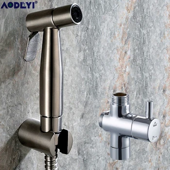 Handheld Bidet Spray Shower Set Toilet Shattaf Sprayer Douche kit Bidet Faucet,Brushed Nickel, 304 Stainless Steel
Handheld Bidet Spray Shower Set Toilet Shattaf Sprayer Douche kit Bidet Faucet,Brushed Nickel, 304 Stainless Steel