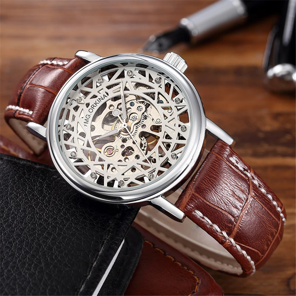 Fashion Men Skeleton Watches ORKINA Top Luxury Brand Mechanical Hand Wind Watches Men Leather Men's Wristwatch Man Watch
Fashion Men Skeleton Watches ORKINA Top Luxury Brand Mechanical Hand Wind Watches Men Leather Men's Wristwatch Man Watch