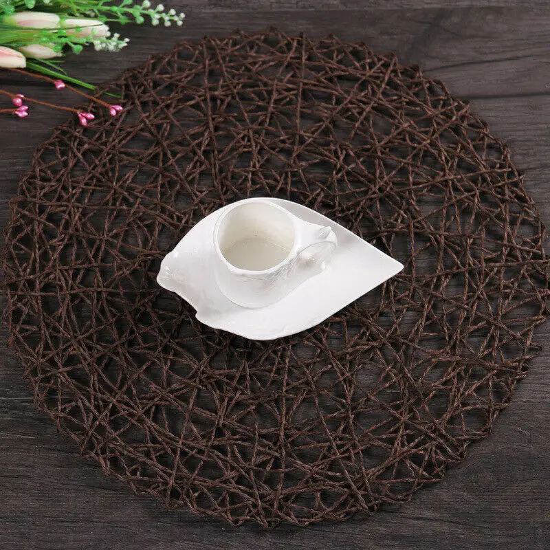 2pcs Cup Pads Hand-Made Straw Weaving Rural Style Hollow Table Mat Round Woven Dining Pads Home Restaurant Decor
2pcs Cup Pads Hand-Made Straw Weaving Rural Style Hollow Table Mat Round Woven Dining Pads Home Restaurant Decor