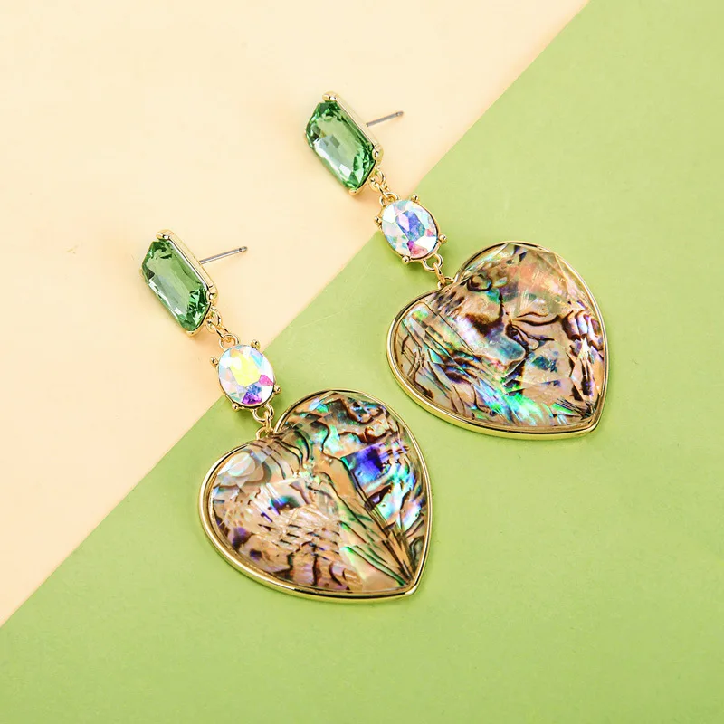 JOUVAL Fashion Big Heart Sea Shell Drop Earrings Women's Rhinestone Crystal Dangle Earring 2019 Summer Statement Brincos Jewelry
JOUVAL Fashion Big Heart Sea Shell Drop Earrings Women's Rhinestone Crystal Dangle Earring 2019 Summer Statement Brincos Jewelry