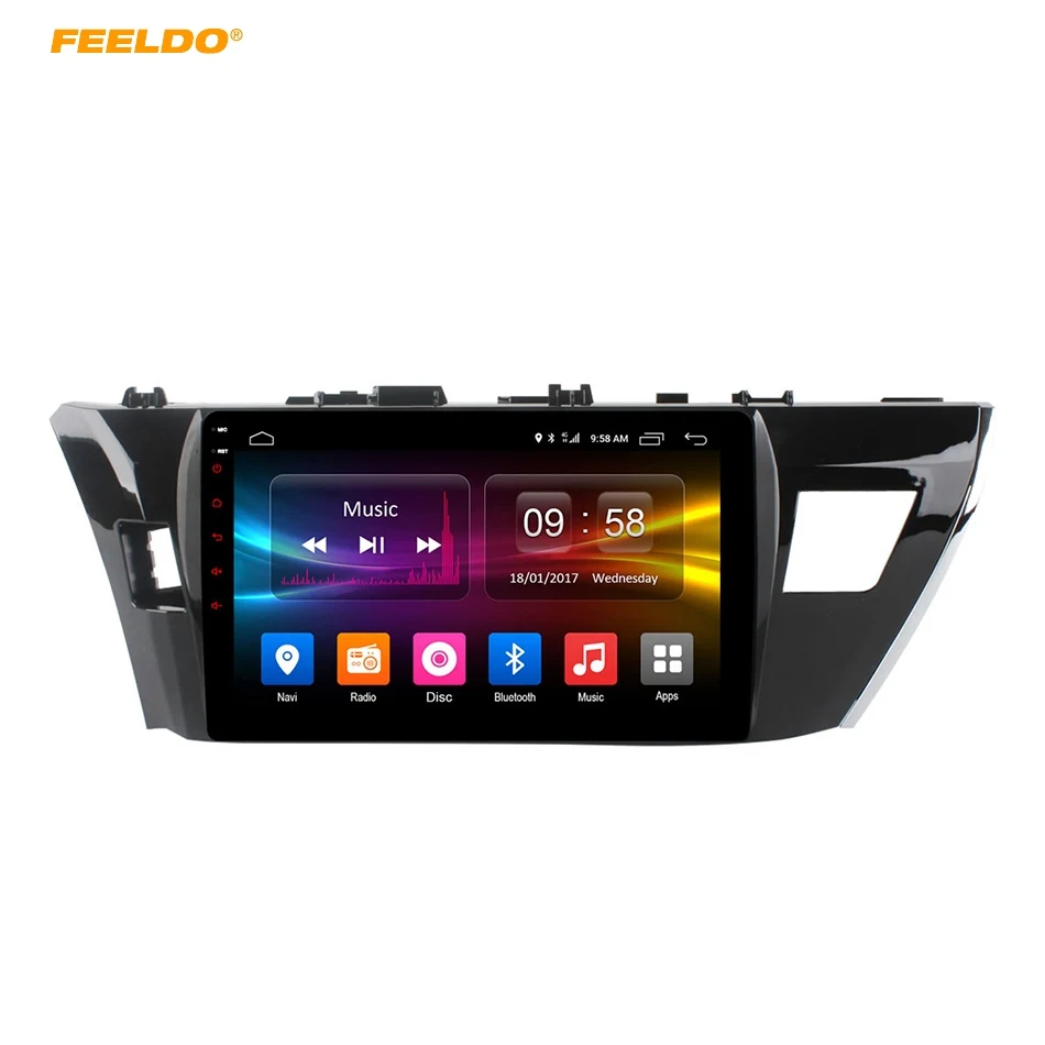 FEELDO 10.1 inch Android 6.0 (64bit) Octa Core DDR3 2G/32G/ FDD 4G Car DVD GPS Radio Head Unit For Toyota Corolla 2014-2015
FEELDO 10.1 inch Android 6.0 (64bit) Octa Core DDR3 2G/32G/ FDD 4G Car DVD GPS Radio Head Unit For Toyota Corolla 2014-2015