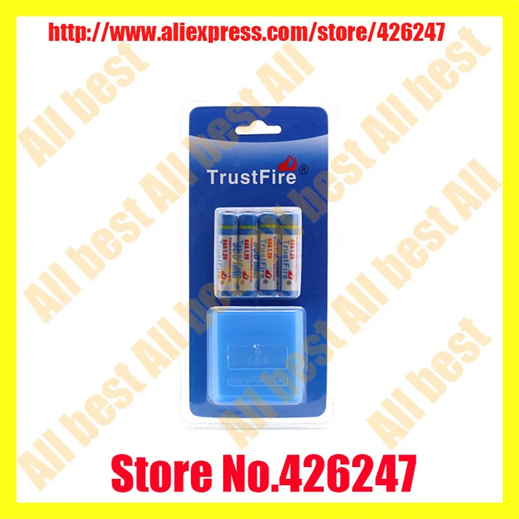 4 шт. TrustFire ni mh 1.2 В 900 мАч AAA / 10440 батарея + чехол коробка | Электроника