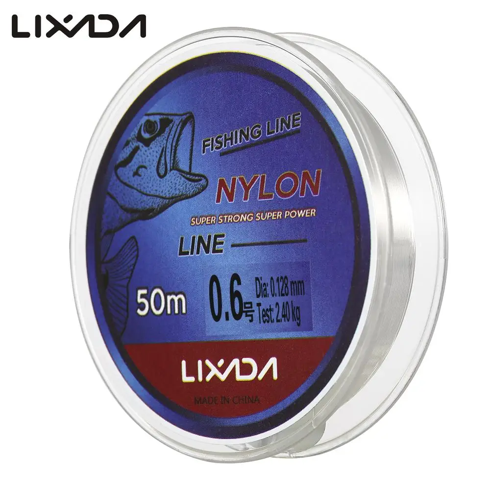 Lixada 50 м 54.6yds PE рыболовная леска прозрачная белая Тонкая плавное литье для