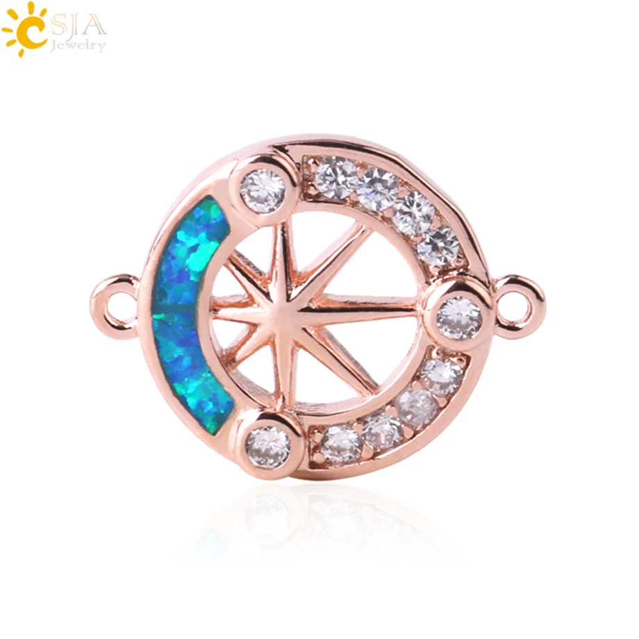CSJA Round Zircon Charms Connector Double Holes CZ Fire Opal Jewelry DIY Making Necklace Bracelet for Women Men Accessories G083
CSJA Round Zircon Charms Connector Double Holes CZ Fire Opal Jewelry DIY Making Necklace Bracelet for Women Men Accessories G083