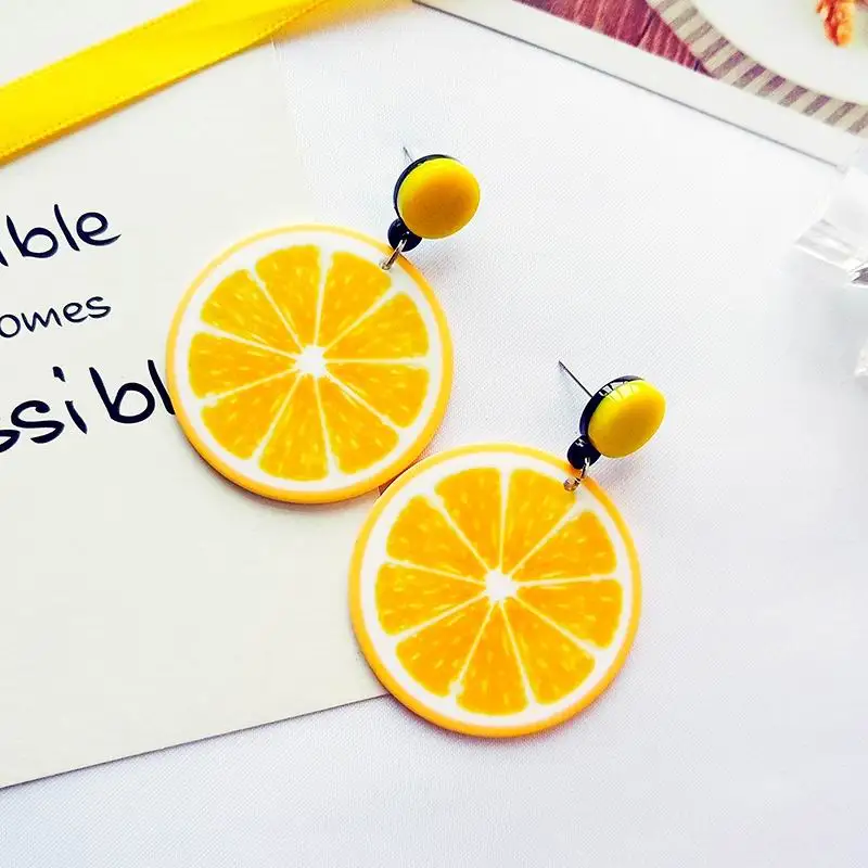 Fruit Lemon Drop Earrings For Women Fashion Summer Accessories Yellow Orange Acrylic Dangle Brincos Sweet Jewelry Wholesale
Fruit Lemon Drop Earrings For Women Fashion Summer Accessories Yellow Orange Acrylic Dangle Brincos Sweet Jewelry Wholesale