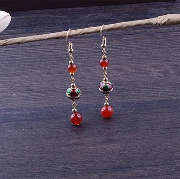 Jewelry Folk Style Red Earrings long Tassel Earrings Earrings Vintage Costume classical fashion female
Jewelry Folk Style Red Earrings long Tassel Earrings Earrings Vintage Costume classical fashion female
