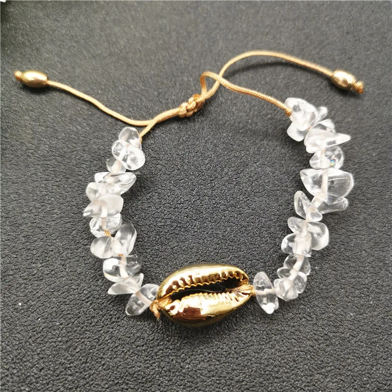 Bohemia Gold Color Shell Charm Bracelet for Women 2019 Fashion Jewelry Beach Irregular Crystal Stone Bracelet Bead Bangle
Bohemia Gold Color Shell Charm Bracelet for Women 2019 Fashion Jewelry Beach Irregular Crystal Stone Bracelet Bead Bangle