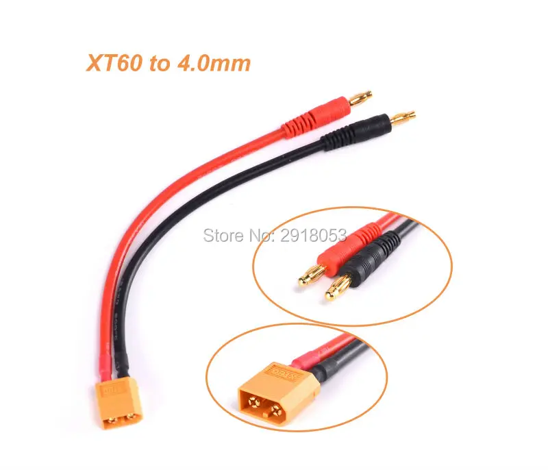 RC Battery Charge XT90 XT60 to 4.0mm Banana Plug 12AWG Cable Connector for RC Helicopter Quadcopter Lipo Battery
RC Battery Charge XT90 XT60 to 4.0mm Banana Plug 12AWG Cable Connector for RC Helicopter Quadcopter Lipo Battery