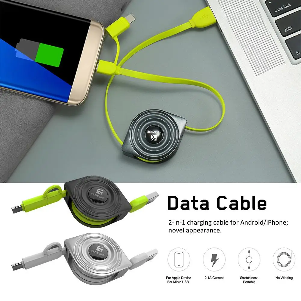 Floveme Water Ripple Style Folding Data Cable 2-in-1 Mobile Phone Charging Cable Android USB Charging Cord Charger Cable
Floveme Water Ripple Style Folding Data Cable 2-in-1 Mobile Phone Charging Cable Android USB Charging Cord Charger Cable