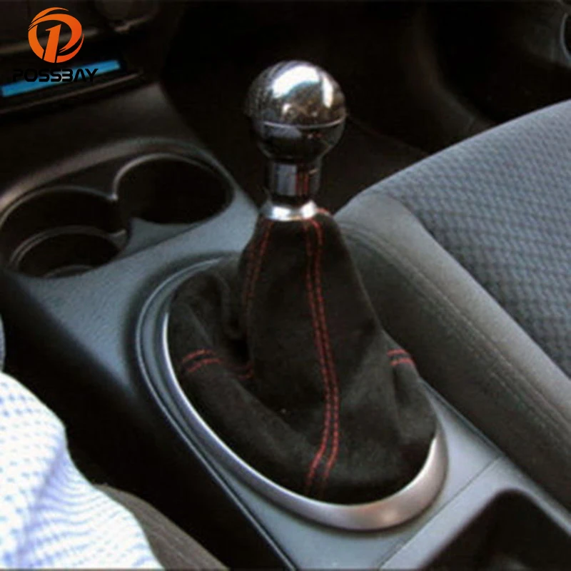 POSSBAY Black with Red Stitches Car Shift Knob Boot Dust Covers Artificial Leather Manual Shifter Gear Shift Collars for VW Kia
POSSBAY Black with Red Stitches Car Shift Knob Boot Dust Covers Artificial Leather Manual Shifter Gear Shift Collars for VW Kia