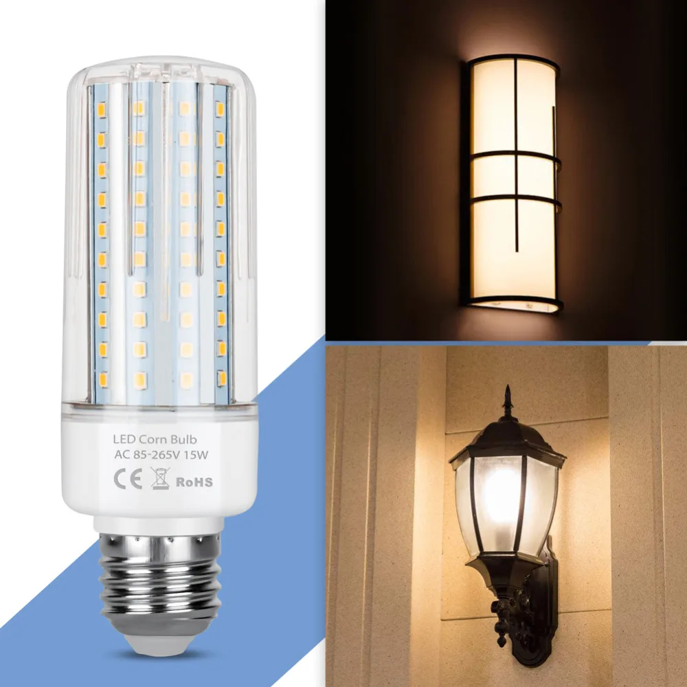 

CanLing E27 Corn Lamp Led 220V Light Bulb E14 Bombillas Led 2835 SMD 5W 10W 15W 20W High Power Chandelier Candle Light for Home
