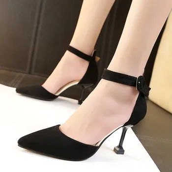 Vogue Lady Casual High Heels Ankle Strap Sandals New Concise Flock Rome Sandals For Women Sexy Female Summer Shoes
Vogue Lady Casual High Heels Ankle Strap Sandals New Concise Flock Rome Sandals For Women Sexy Female Summer Shoes