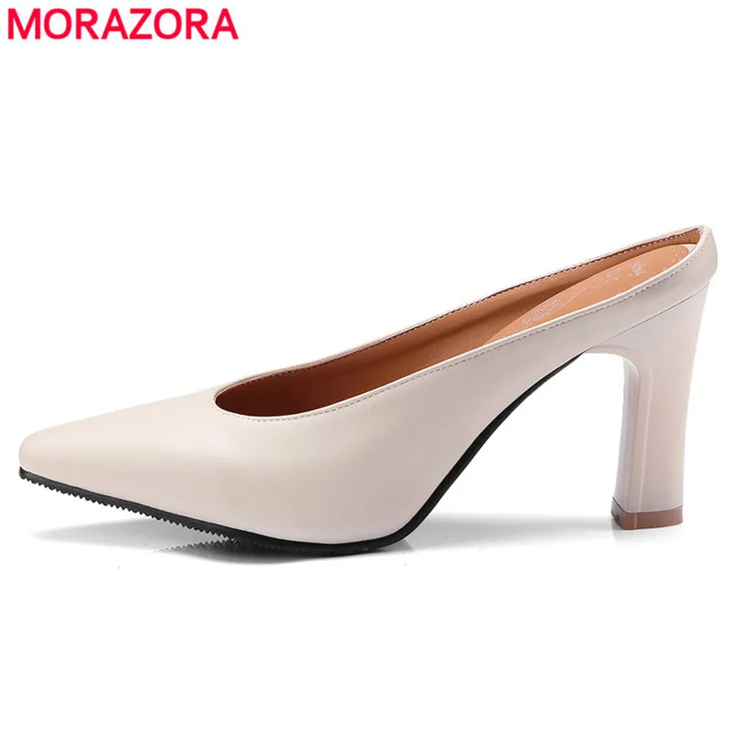 Фото MORAZORA Size 32-46 HOT 2018 new fashion spring summer women pumps single shoes pointed toe spike high heels party woman | Обувь