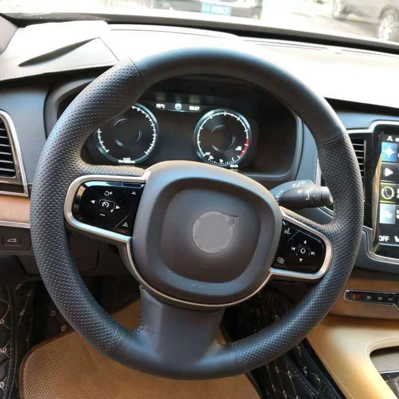 High Quality cowhide Top Layer Leather handmade Sewing Steering wheel covers protect For Volvo S90 XC90 XC60
High Quality cowhide Top Layer Leather handmade Sewing Steering wheel covers protect For Volvo S90 XC90 XC60