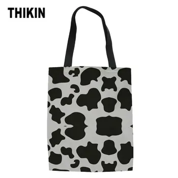 THIKIN Simple Black White Print Pattern Shopping Bag Women Canvas Tote Bag for Teenager Girls Fashion Reusable Handbag Sacola
THIKIN Simple Black White Print Pattern Shopping Bag Women Canvas Tote Bag for Teenager Girls Fashion Reusable Handbag Sacola