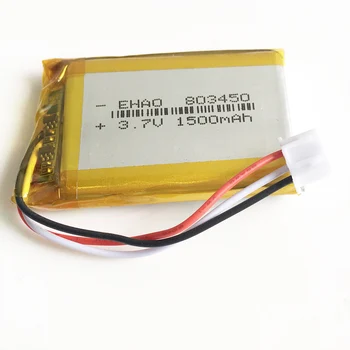 3.7V 1500mAh Lithium Polymer LiPo Rechargeable Battery JST XHR 2.54mm 3pin connector For MP3 DVD PAD camera GPS laptop 803450
3.7V 1500mAh Lithium Polymer LiPo Rechargeable Battery JST XHR 2.54mm 3pin connector For MP3 DVD PAD camera GPS laptop 803450