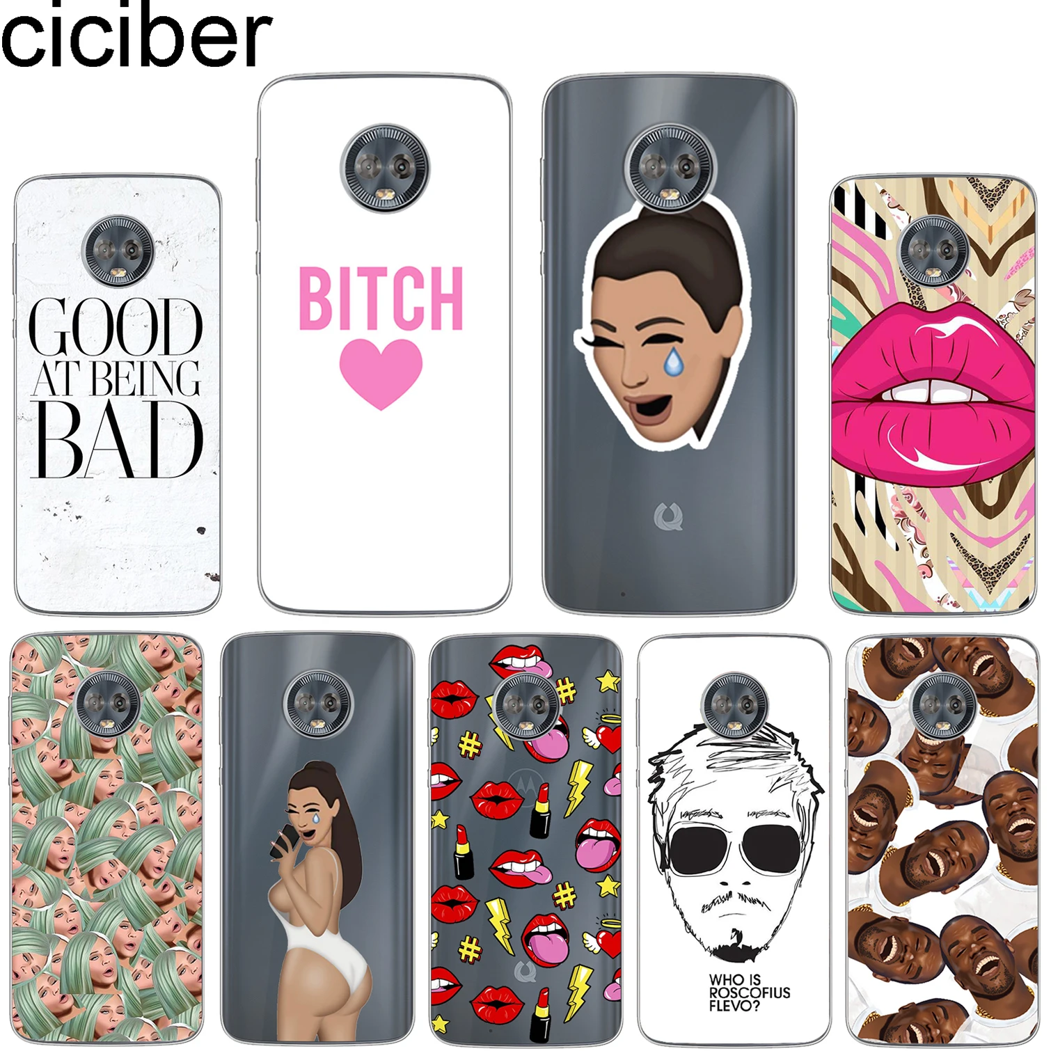ciciber for Motorola Moto C Z2 Z3 ONE P30 G4 G5 G5S G6 E3 E4 E5 Play Plus Power M X4 Soft silicone TPU Kim Kardashian Phone Case
ciciber for Motorola Moto C Z2 Z3 ONE P30 G4 G5 G5S G6 E3 E4 E5 Play Plus Power M X4 Soft silicone TPU Kim Kardashian Phone Case