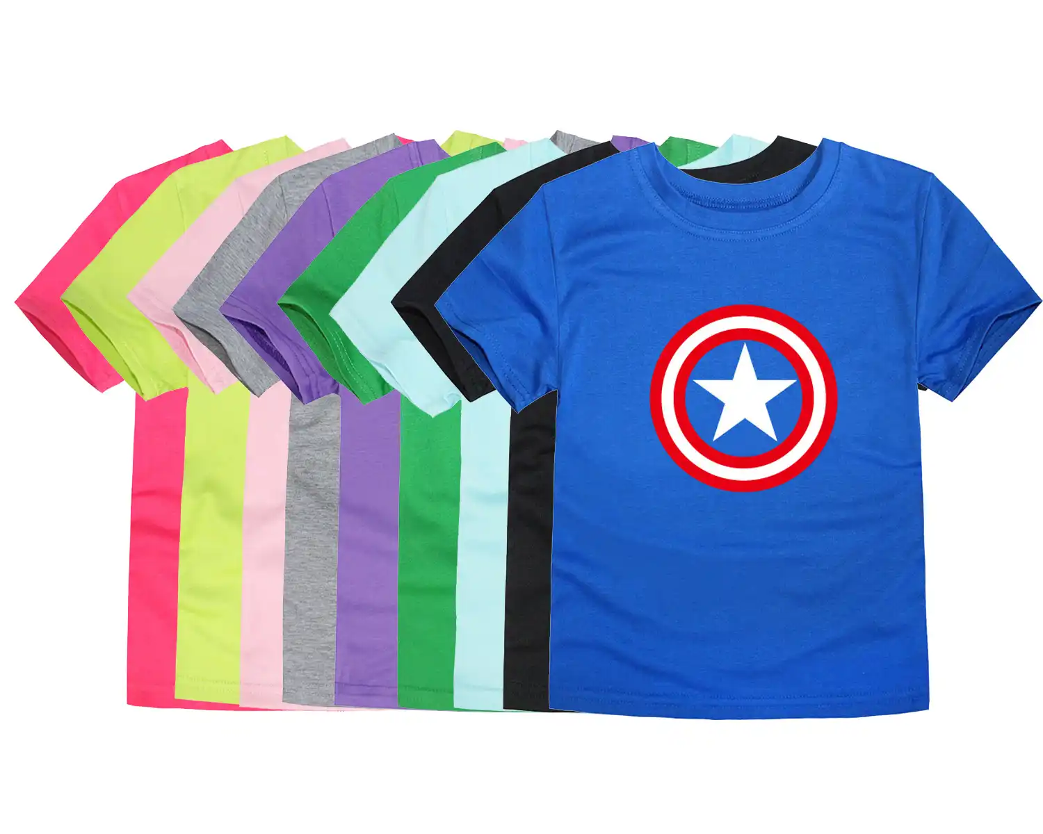 子供ブランドトップス男の子キャプテンアメリカtシャツベビー女の子スーパーヒーローtシャツのキッズtシャツ 2 14 年 Gooum
