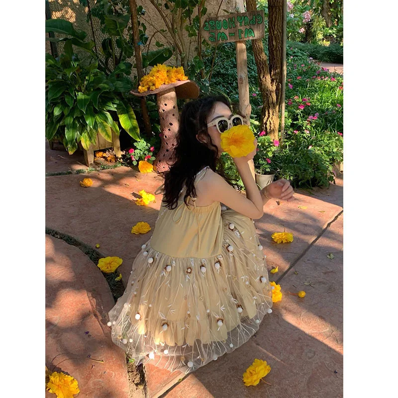 Mango, passion fruit embroidery veil spring princess of tall waist condole belt dress woman
Mango, passion fruit embroidery veil spring princess of tall waist condole belt dress woman