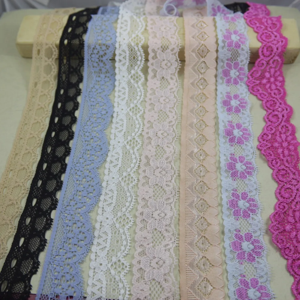 D series Elastic Stretch Lace trim 10 yards/lot 21mm-32mm width DIY sewing/garment/clothes accessories
D series Elastic Stretch Lace trim 10 yards/lot 21mm-32mm width DIY sewing/garment/clothes accessories