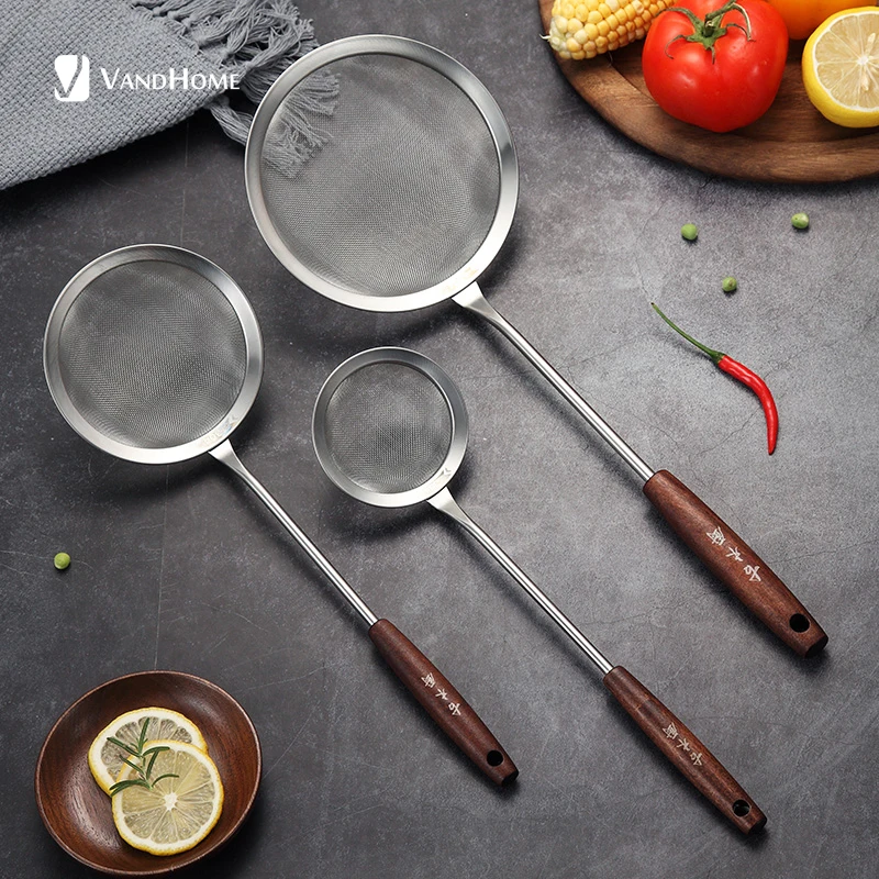 VandHome Vegetables Residue Colander 304 Stainless Steel Colander With Wooden Handle Kitchen Strainer Sieve Kitchen Accessories
VandHome Vegetables Residue Colander 304 Stainless Steel Colander With Wooden Handle Kitchen Strainer Sieve Kitchen Accessories