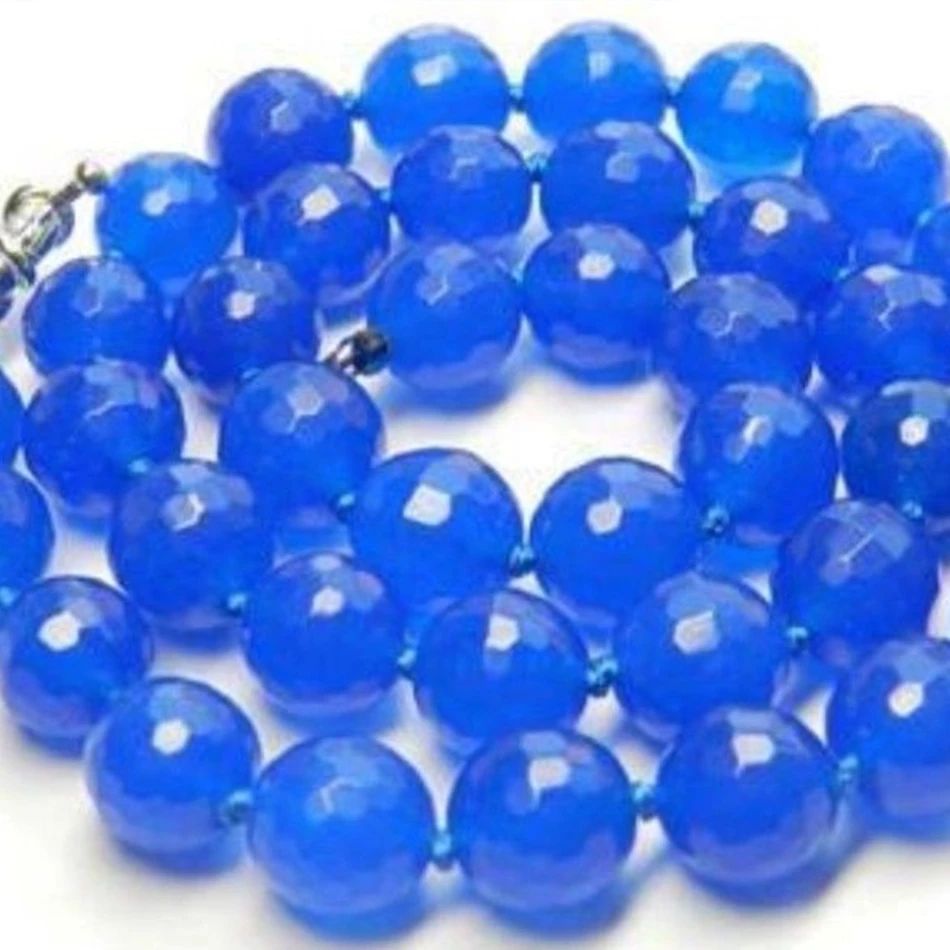 Fashion 10mm faceted round blue beads natural stone chalcedony jades semi-precious necklace factory outlet jewelry 18"MY5342
Fashion 10mm faceted round blue beads natural stone chalcedony jades semi-precious necklace factory outlet jewelry 18"MY5342