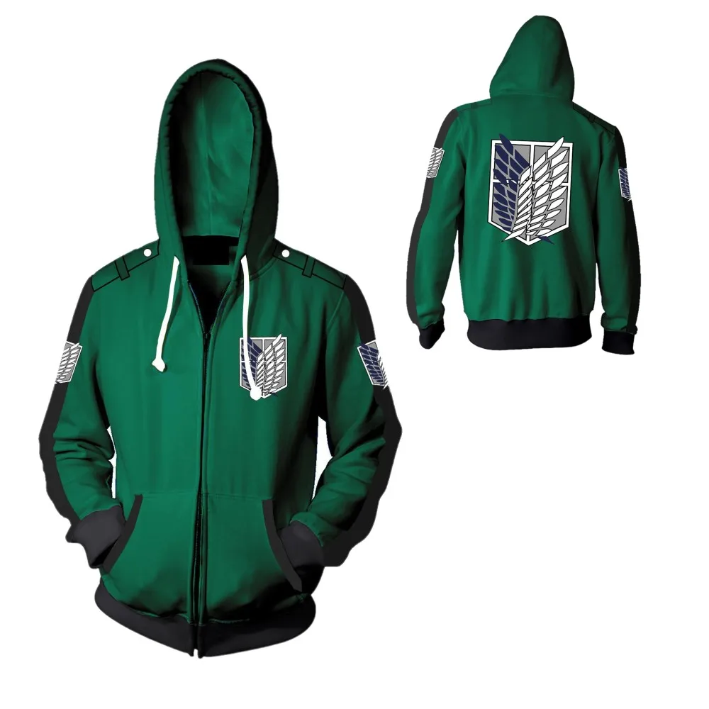Anime Attack On Titan Shingeki no Kyojin hoodie Sweatshirts Men Zipper Hoodie Jacket Cosplay Costume
Anime Attack On Titan Shingeki no Kyojin hoodie Sweatshirts Men Zipper Hoodie Jacket Cosplay Costume