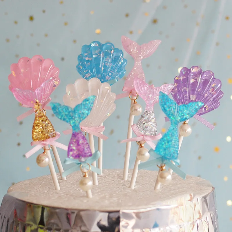 New Mermaid Tail shell starfish pearl Cupcake Topper Under The Sea Wedding Party Bridal Birthday cupcake topper Cake Decoration
New Mermaid Tail shell starfish pearl Cupcake Topper Under The Sea Wedding Party Bridal Birthday cupcake topper Cake Decoration