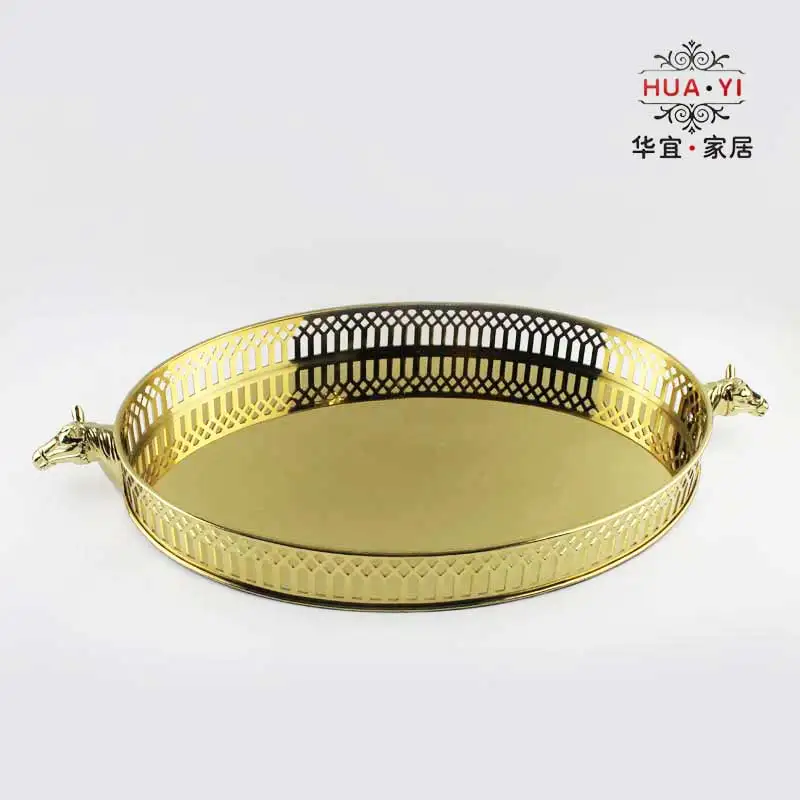 Creative home decoration hotel room ellipse metal tray sample Home Furnishing European jewelry ornaments
Creative home decoration hotel room ellipse metal tray sample Home Furnishing European jewelry ornaments