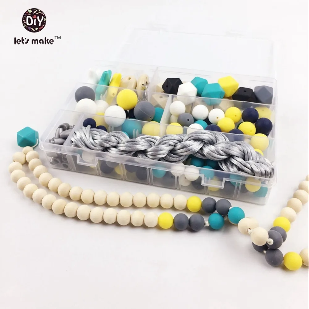 Let's make Silicone Teething Beads 1 Set Wooden Beads Hex/geometric Baby DIY Crafts Stars Silicone Nursing Necklace Baby Teether
Let's make Silicone Teething Beads 1 Set Wooden Beads Hex/geometric Baby DIY Crafts Stars Silicone Nursing Necklace Baby Teether