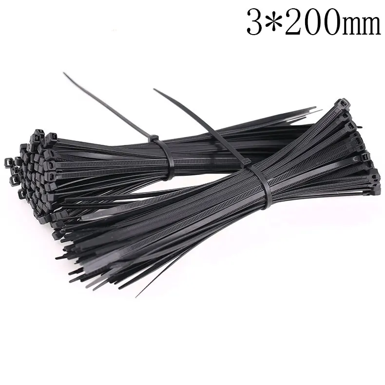 500Pcs/pack high quality 3*200mm width 2.0mm Black Color Factory Standard Self-locking Plastic Nylon Cable Ties,Wire Zip Tie
500Pcs/pack high quality 3*200mm width 2.0mm Black Color Factory Standard Self-locking Plastic Nylon Cable Ties,Wire Zip Tie
