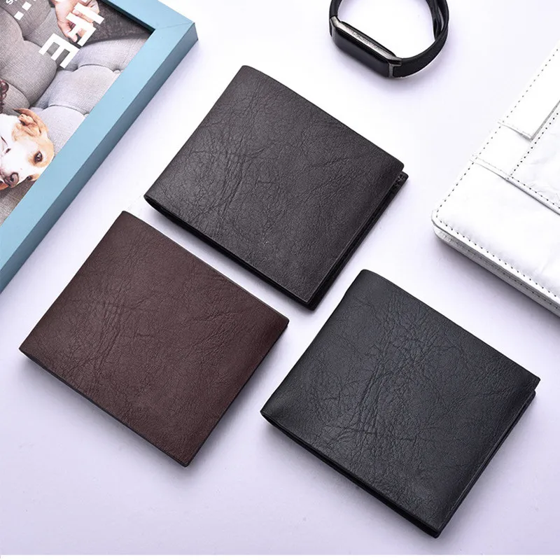 PACGOTH New Fashion Personality Horizontal and Vertical Men Short Wallet PU Leather Business Purse Money Clip Ultra-thin Wallet 
PACGOTH New Fashion Personality Horizontal and Vertical Men Short Wallet PU Leather Business Purse Money Clip Ultra-thin Wallet