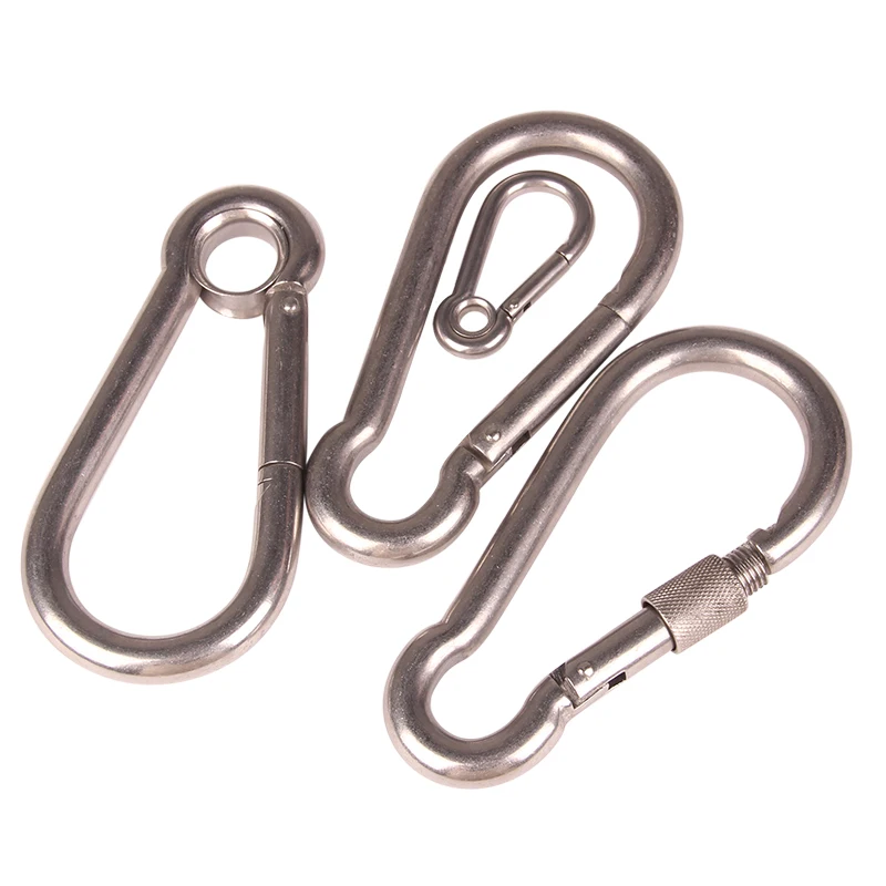 4pcs/lot 3types Stainless Steel Spring Carabiner Quickdraw Outdoor Survival Kit Buckle Gear Key Locking Keychain Camping Tools
4pcs/lot 3types Stainless Steel Spring Carabiner Quickdraw Outdoor Survival Kit Buckle Gear Key Locking Keychain Camping Tools