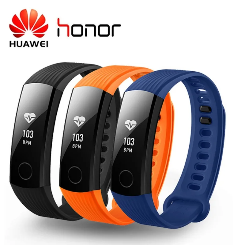 

Original HUAWEI Honor Band 3 Smartband Heart Rate Monitor Calories Consumption Pedometer Smart Wristband 45 days Standby Times