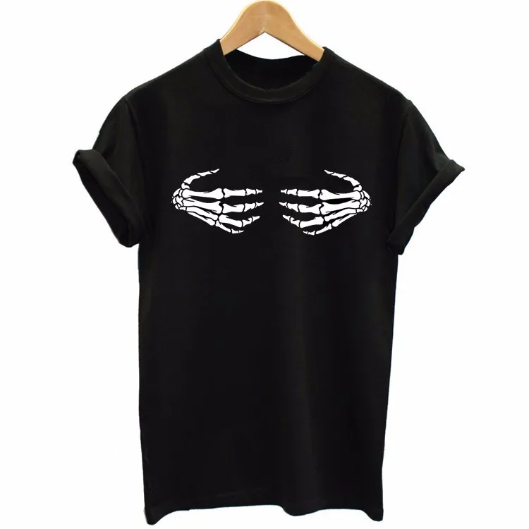 2016 fashion Women skull skeleton hands t shirt Funny Sport Tops graphic Tees T-Shirt Men Hip Hop tshirt
2016 fashion Women skull skeleton hands t shirt Funny Sport Tops graphic Tees T-Shirt Men Hip Hop tshirt