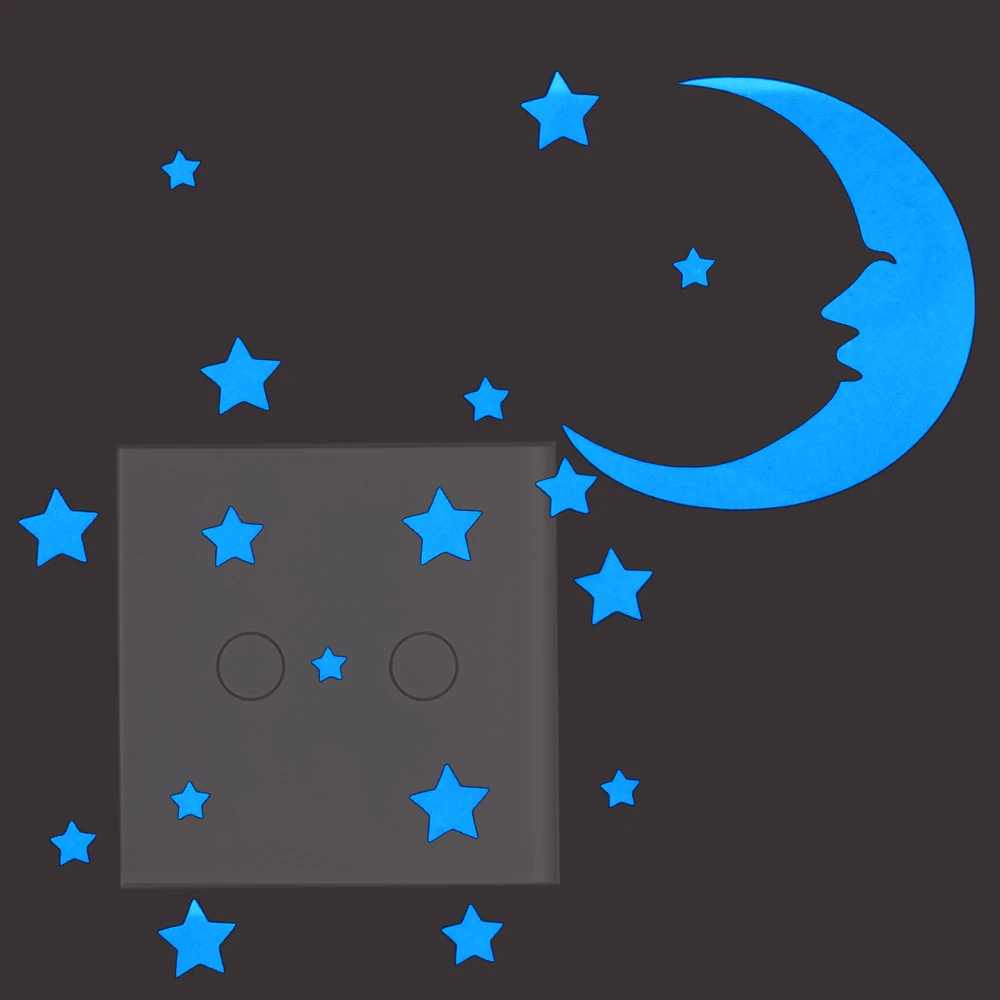 Luminous Moon and Stars Stickers Glow in the Dark Wall Switch Sticker for Kids Rooms Ceiling Bed DIY Personalized Decoration
Luminous Moon and Stars Stickers Glow in the Dark Wall Switch Sticker for Kids Rooms Ceiling Bed DIY Personalized Decoration