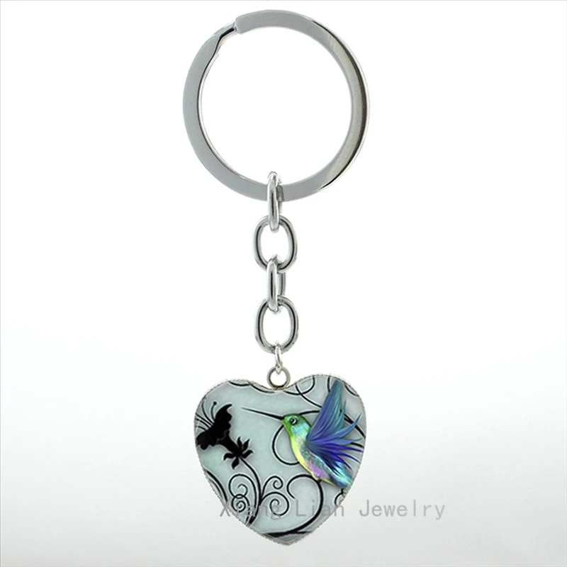 Flower vines art pture Blue Hummingbird keychain new fashion glass art Hummingbird heart shaped key chain ring bird gift HP540
Flower vines art pture Blue Hummingbird keychain new fashion glass art Hummingbird heart shaped key chain ring bird gift HP540