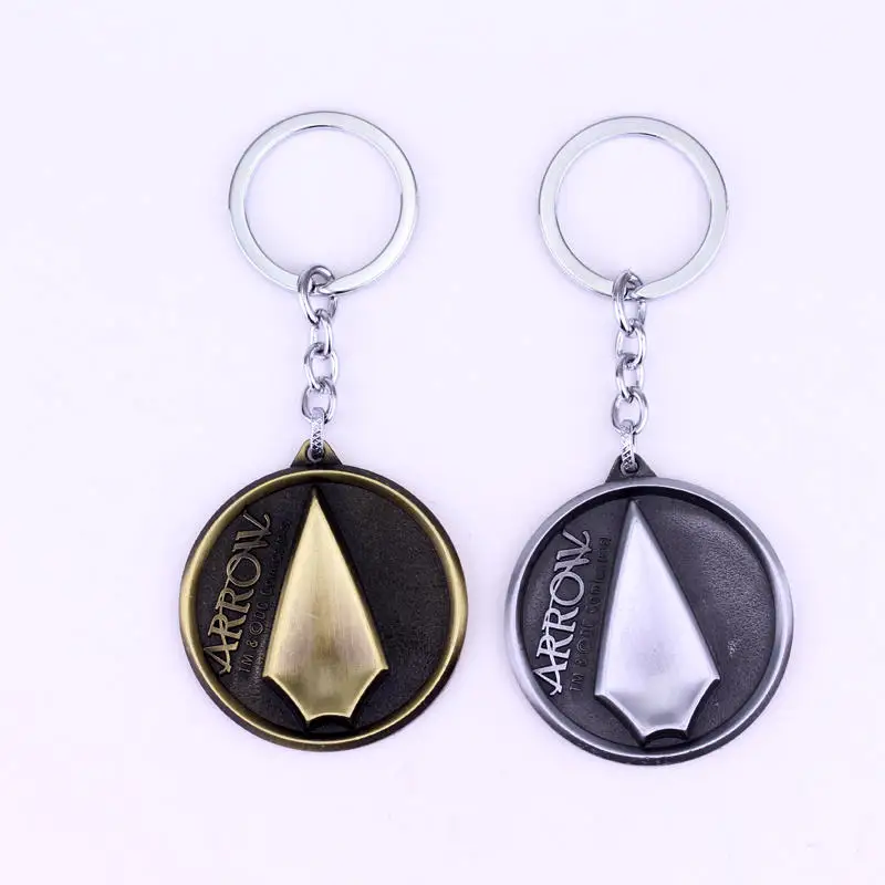 2 Colors DC Comics Green Arrow Oliver Queen Arrow Logo Metal Keychain Pendant Key Chain Ring Chaveiro men's gift Fashion jewelry
2 Colors DC Comics Green Arrow Oliver Queen Arrow Logo Metal Keychain Pendant Key Chain Ring Chaveiro men's gift Fashion jewelry