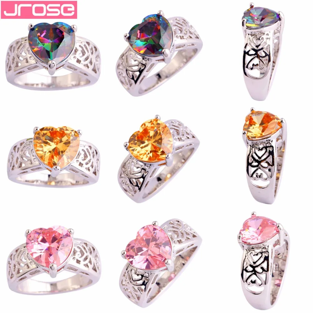 JROSE Wholesale Lover Romantic Simple Jewelry Multicolor & Pink & Yellow Cubic Zircon Silver Fashion Ring Size 6-12 Jewelry Gift
JROSE Wholesale Lover Romantic Simple Jewelry Multicolor & Pink & Yellow Cubic Zircon Silver Fashion Ring Size 6-12 Jewelry Gift
