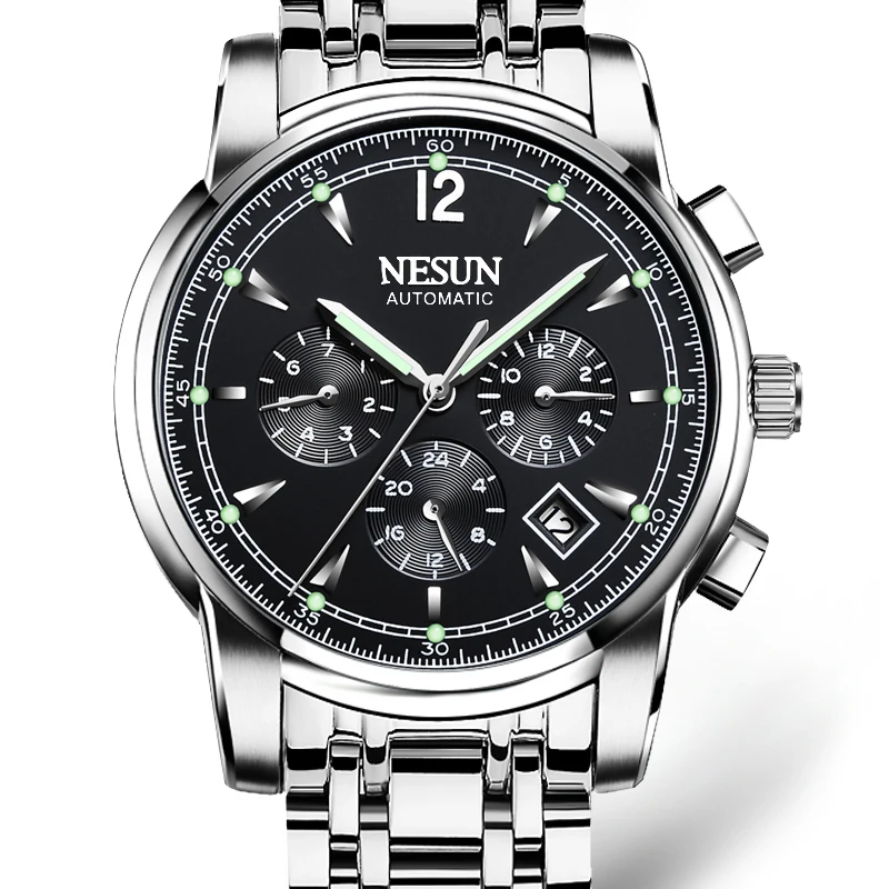 Luxury Brand NESUN Switzerland Watch Men Automatic Mechanical Watches relogio masculino Luminous Multifunctional clock N9801-1
Luxury Brand NESUN Switzerland Watch Men Automatic Mechanical Watches relogio masculino Luminous Multifunctional clock N9801-1