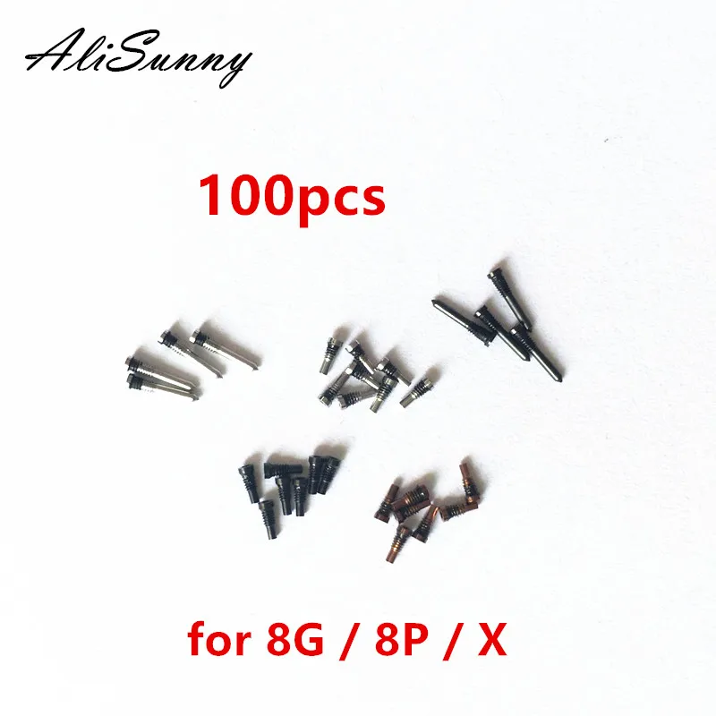 

AliSunny 100pcs Back Cover Bottom Screw for iPhone 8 Plus 8G 8P X 8Plus Dock Connector Five 5 Point Star Pentalobe Screws Sets