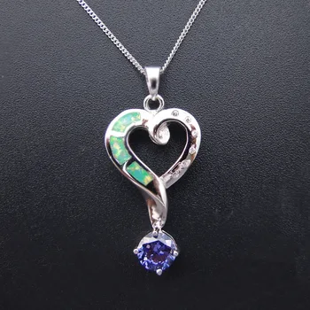 100% 925 Sterling Silver Jewelry Women Pendant Charms Green Fire Opal Tanzanite Pendant Heart Pendant without Chain
100% 925 Sterling Silver Jewelry Women Pendant Charms Green Fire Opal Tanzanite Pendant Heart Pendant without Chain