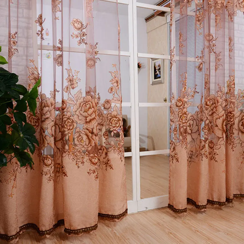 1 pcs Window Curtain Luxurious Upscale Jacquard Yarn Curtains Peony Pattern Voile Door Window Curtains Living Room Bedroom Decor
1 pcs Window Curtain Luxurious Upscale Jacquard Yarn Curtains Peony Pattern Voile Door Window Curtains Living Room Bedroom Decor