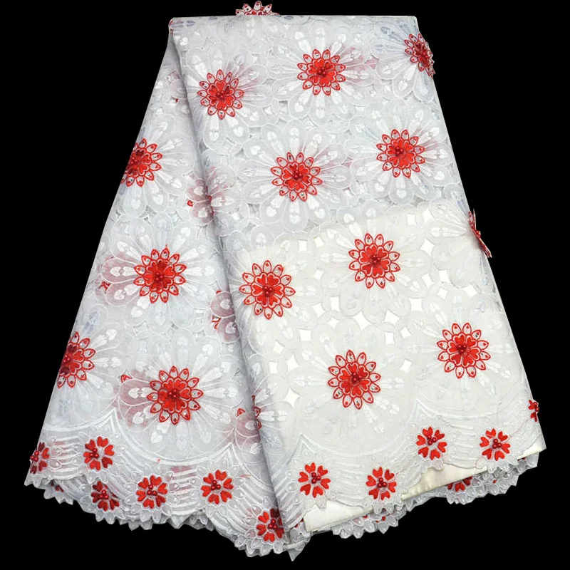 Free shipping (5yards/pc) 2017 newest handcut African organza lace fabric white with beads high quality for party dress OP53
Free shipping (5yards/pc) 2017 newest handcut African organza lace fabric white with beads high quality for party dress OP53