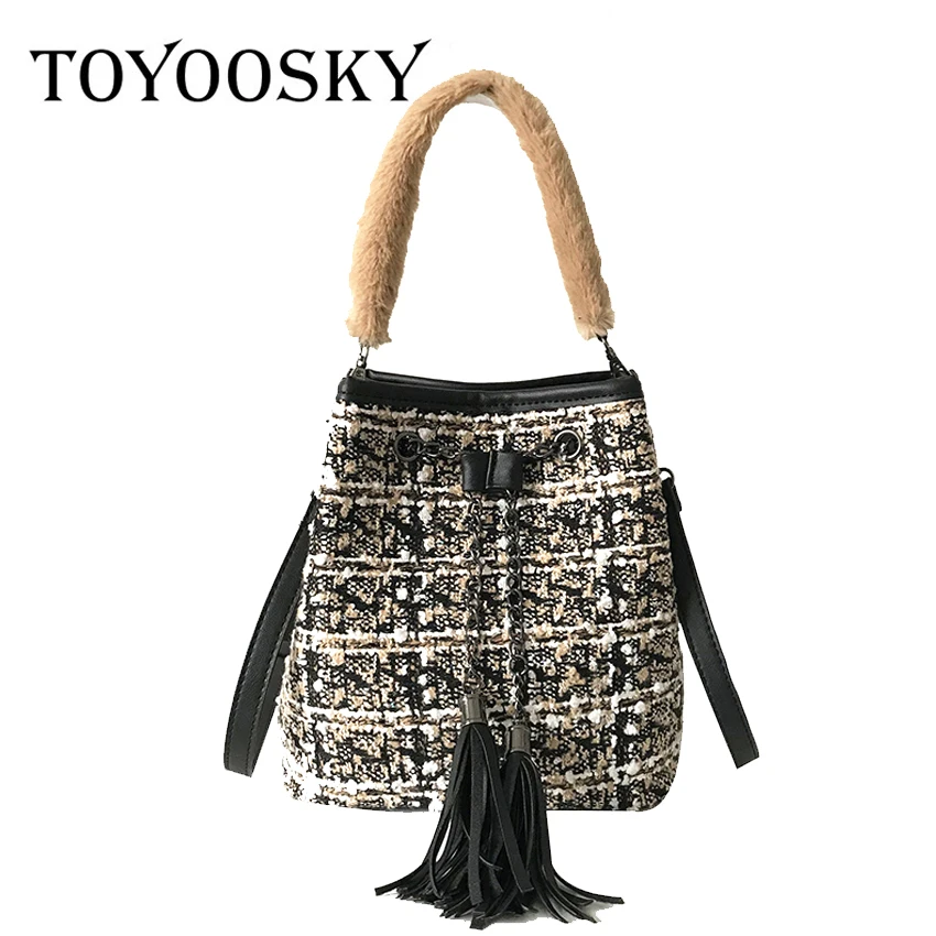 TOYOOSKY Woolen Design Women Bucket Ladies Shoulder Bag Handbag Casual Crossbody Bags For Women Fashion Soft handle Bolsa Winter
TOYOOSKY Woolen Design Women Bucket Ladies Shoulder Bag Handbag Casual Crossbody Bags For Women Fashion Soft handle Bolsa Winter