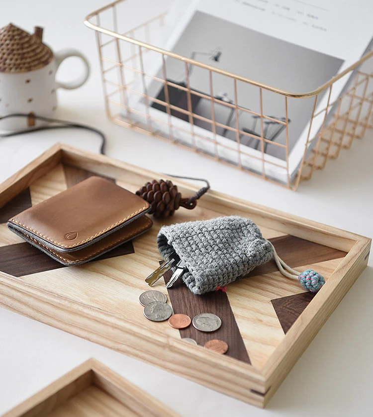 Walnut-Dessert-Plate-Wooden-Serving-Tray-Afternoon-Tea-Coffee-Cake-Plates-Square-Geometric-Desserts-Food-Organizer-Table Decor-010