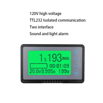 Coulomb Meter Battery Capacity Indicator Voltage Current Power Digital Time Display Alarm TTL232 Lipo Lithium lifepo4 Lead Acid
Coulomb Meter Battery Capacity Indicator Voltage Current Power Digital Time Display Alarm TTL232 Lipo Lithium lifepo4 Lead Acid