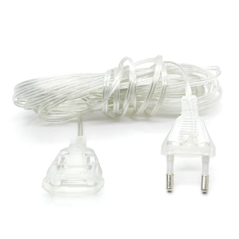 3M Power Extension Cable EU Plug 220V/US Plug 110V Lengthened Line For Led String Light Holiday Wedding Strip Accessories
3M Power Extension Cable EU Plug 220V/US Plug 110V Lengthened Line For Led String Light Holiday Wedding Strip Accessories