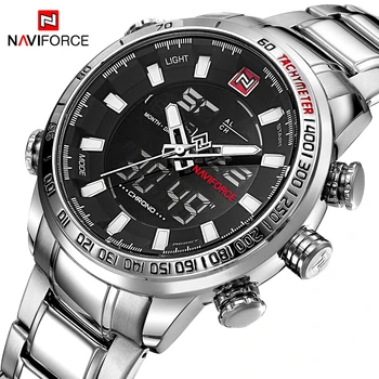 Top Brand Quartz Men Military Sport Watches Mens LED Analog Digital Watch Male Army Stainless Clock Relogio Masculino NAVIFORCE
Top Brand Quartz Men Military Sport Watches Mens LED Analog Digital Watch Male Army Stainless Clock Relogio Masculino NAVIFORCE